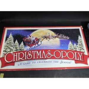 Christmas-opoly. Vintage Board Game "Monopoly" For Parting Out Only